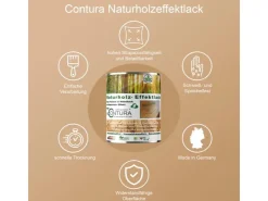 CONTURA Parkettlack Möbellack Holzlack Naturholzeffekt Lack Matt Naturholz Effektlack 750ml