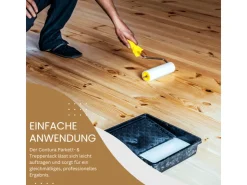 CONTURA Parkettlack Treppenlack Professionell Lack Fußbodenlack Dielenlack Holzlack Seidenmatt 5 Liter* Speziallacke