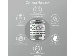 CONTURA Tischplattenlack Hartlack Treppenlack Lack & Universallack Grundierung Seidenglänzend 375ml