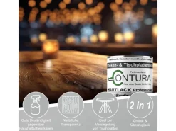 CONTURA Tischplattenlack Hartlack Treppenlack Lack & Universallack Grundierung Glänzend 750ml