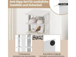 Costway 8 Stufiges Schuhregal Höhenverstellbar Holz Einzel* Holzregale