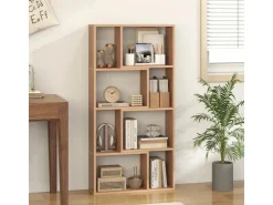 Costway Bücherregal mit 4 Ebenen Standregal mit 8 Fächern