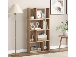 Costway Bücherregal mit 4 Ebenen Standregal mit 8 Fächern