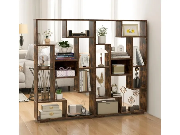 Costway Bücherregal mit 9 Fächern Standregal 120cm* Bücherregale