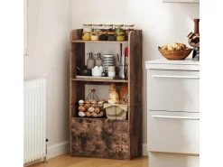 Costway Bücherregal mit Schublade 55 x 29 x 105 cm Rustikales Braun* Bücherregale