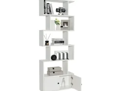 Costway Bücherregal mit Türen Standregal 183 x 70 x 23 cm* Regal Weiß