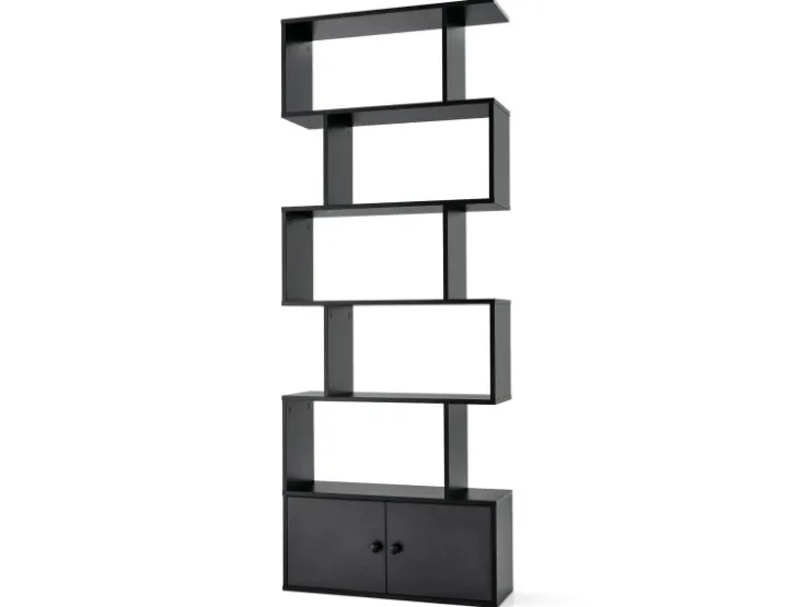 Costway Bücherregal mit Türen Standregal 183 x 70 x 23 cm* Bücherregale