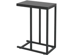 Costway Beistelltisch C-Form Sofatisch mit Metallgestell