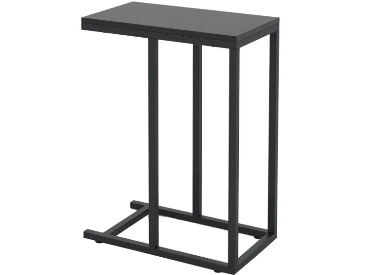 Costway Beistelltisch C-Form Sofatisch mit Metallgestell