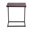 Costway C-förmig Beistelltisch Laptoptisch Metall 55x35x65cm Braun* Tische
