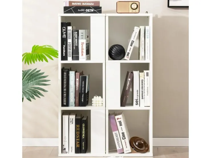 Costway 2er Set Bücherregal Aus Holz mit 3 Ebenen & Kippsicherung Weiß* Bücherregale|Holzregale