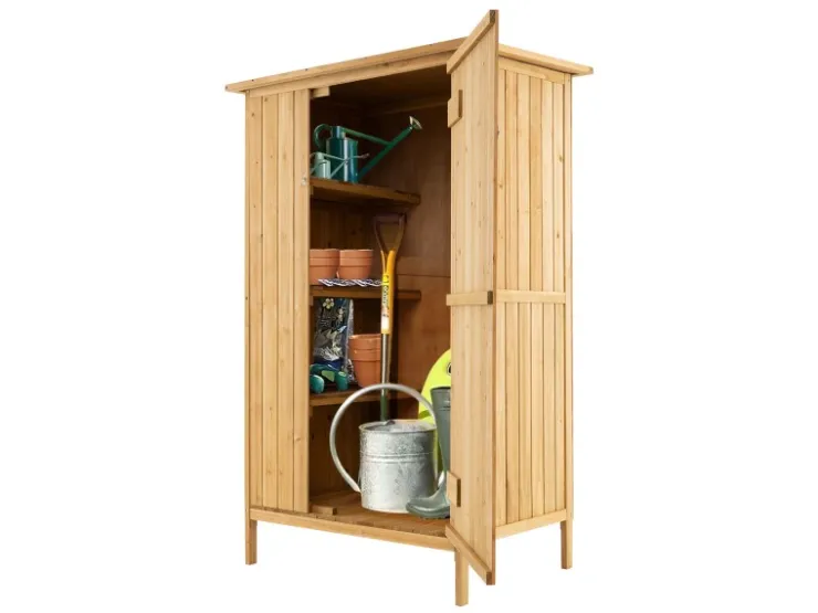 Costway Gartenschrank Holz Geräteschuppen 91 x 66 x 150 cm* Holzregale