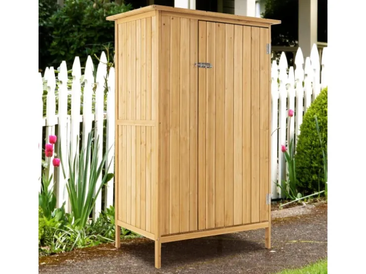 Costway Gartenschrank Holz Geräteschuppen 91 x 66 x 150 cm* Holzregale
