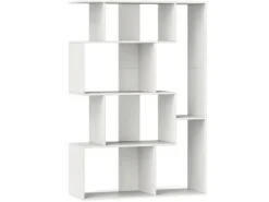 Costway Geometrische Holzregal Bücherregal mit Kippsicherungen