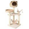 Costway Katzenbaum mit Höhle Katzenmöbel Katzenhaus 121cm Hoch