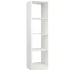 Costway Regal mit 4 Fächern Bücherregal Holz 38 x 142 x 33 cm Weiß* Holzregale