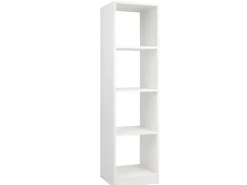 Costway Regal mit 4 Fächern Bücherregal Holz 38 x 142 x 33 cm Weiß* Holzregale