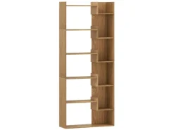 Costway 6-stöckiges Bücherregal Holzregal mit 2 Kippsicherungen