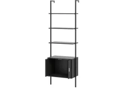 Costway 5-Stöckiges Leiterregal Bücherregal 60 x 35 x 184cm Schwarz