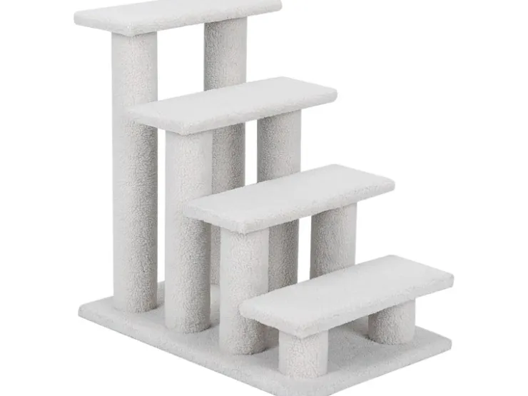 Costway Tiertreppe Katzentreppe 4 Stufen Haustiertreppe
