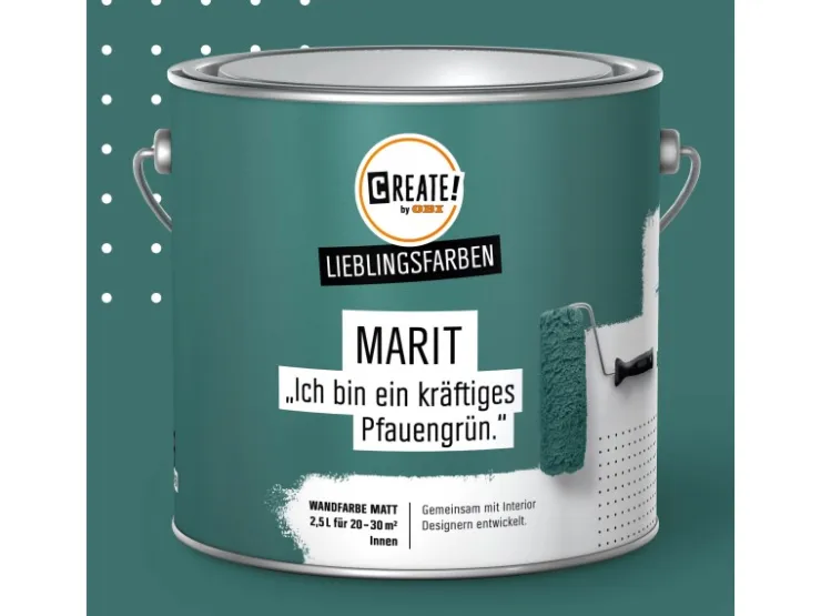 CREATE! by OBI Lieblingsfarben Wandfarbe Marit matt 2,5 l