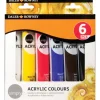 Simply Daler-Rowney Acrylfarben-Set mit 6 x 75 ml Farbtuben* Künstlerfarben