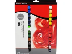 Simply Daler-Rowney Ölfarben-Set mit 24 x 12 ml Farbtuben