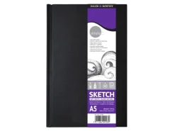 Daler Rowney Daler-Rowney Simply Skizzenbuch Mittlere Körnung 100gsm Hardcover A5 Softweiß
