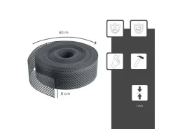 DAPRONA Lüftungsband Traufgitter 60m x 80mm PVC Gerollt