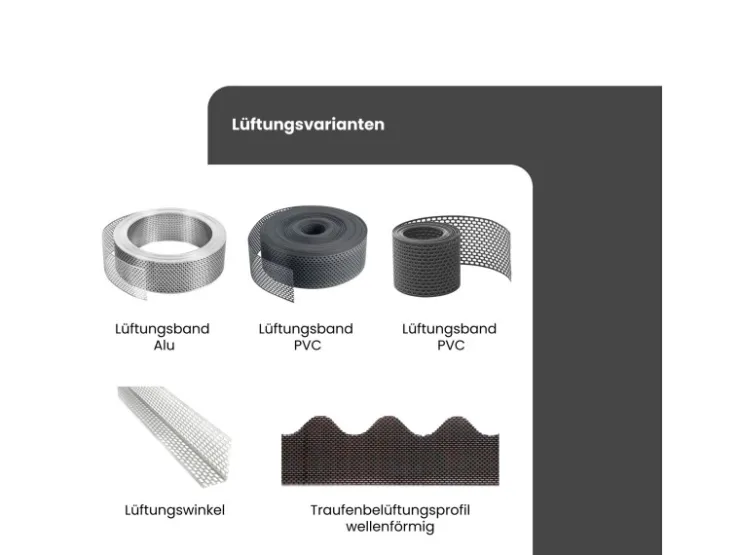DAPRONA Lüftungswinkel Alu 20x 2m x 30mm x 70mm Silber Fassaden Lüftungswinkel