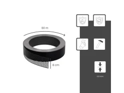 DAPRONA Vogelschutzgitter Lüftungsband 60m x 80mm Aluminium* Insektenschutz