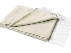 Decke mit Fransen 120 cm x 160 cm Beige