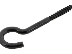 Deckenhaken Eng Gebogen Schwarz Verzinkt Ø 5,0 x 80 mm 5 Stück