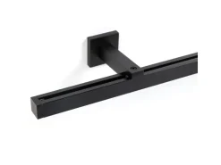 Deco-Raum Gardinenschiene nach Maß 1-Lauf Cube Schwarz 210cm* Plissees