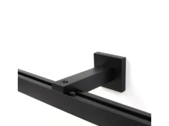 Deco-Raum Gardinenschiene nach Maß 1-Lauf Cube Schwarz 210cm* Plissees