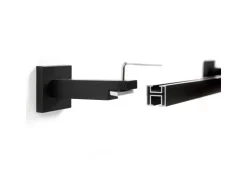 Deco-Raum Gardinenschiene nach Maß 1-Lauf Cube Schwarz 420cm* Gardinenschienen