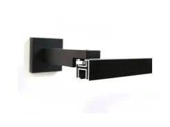 Deco-Raum Gardinenschiene nach Maß 1-Lauf Cube Schwarz 420cm* Gardinenschienen