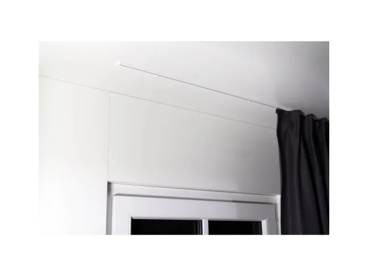 Deco-Raum Gardinenschiene nach Maß 1-Lauf Deckenmontage Minimal 570cm* Gardinenschienen
