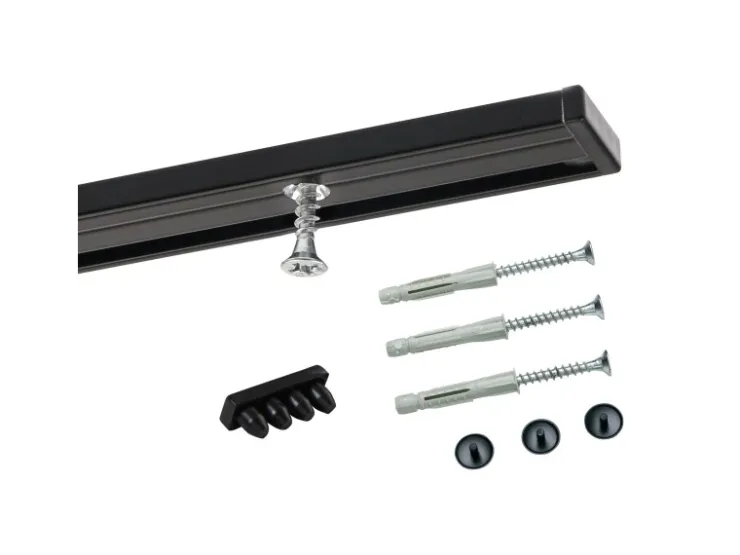 Deco-Raum Gardinenschiene nach Maß 1-Lauf Deckenmontage Minimal 90cm