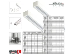 Deco-Raum Gardinenschiene nach Maß 1-Lauf Square 480cm