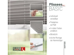 Deco-Raum Plissee Basic ohne Bohren 120x150cm Blickdicht Klemmfix* Plissees