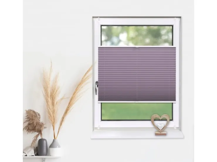 Deco-Raum Plissee Basic ohne Bohren 85x210cm Blickdicht Klemmfix