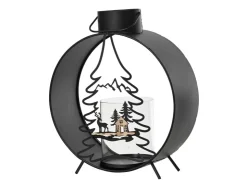 Decoris Laterne 24 cm x 10 cm x 39 cm Schwarz* Laternen