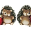 Dekofigur Igel Braun-Rot 2-fach sortiert 14 cm x 13 cm x 11 cm