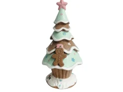 Dekofigur Tannenbaum m. Beleuchtung 24,5 cm