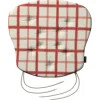 Dekoria Stuhlkissen Peter mit Bindeschnur aus Stoffkollektion Avinon in Rot-Creme in 41x 38 x 3,5 cm* Kissen