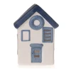 Deko-Strandhaus 9 cm x 6,5 cm x 11,5 cm Weiß-Blau-Grau* Dekorative Figuren