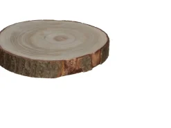 Mica Decorations Dekoteller Holz H3 x Ø20 cm Braun
