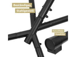 deluxe4home Hängesessel mit Gestell Indoor & Outdoor Inklusive Kuscheldecke* Sessel|Hocker