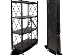 deluxe4home Klappbares Regal mit 4 Etagen 72x34x127 cm